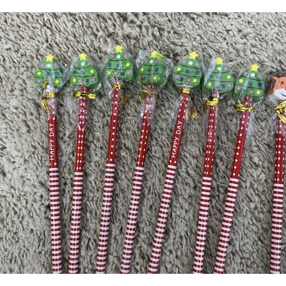 Holiday Mixed Lot of 60 Christmas Holiday Pencils Unsharpened‎